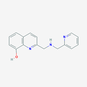 molecular formula C16H15N3O B11851552 2-(((Pyridin-2-ylmethyl)amino)methyl)quinolin-8-ol CAS No. 648896-25-7