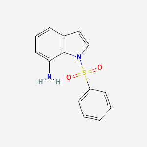 molecular formula C14H12N2O2S B11851565 1-(Phenylsulfonyl)-1H-indol-7-amine 