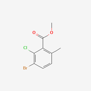 molecular formula C9H8BrClO2 B11851583 Methyl 3-bromo-2-chloro-6-methylbenzoate 
