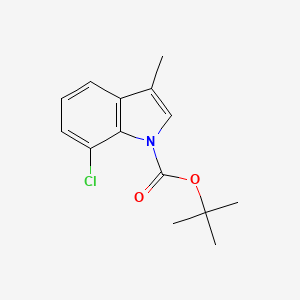 molecular formula C14H16ClNO2 B11851591 Tert-butyl 7-chloro-3-methyl-1H-indole-1-carboxylate CAS No. 797031-78-8