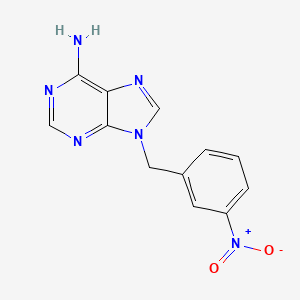 molecular formula C12H10N6O2 B11851593 9-(3-Nitrobenzyl)-9H-purin-6-amine CAS No. 7008-55-1