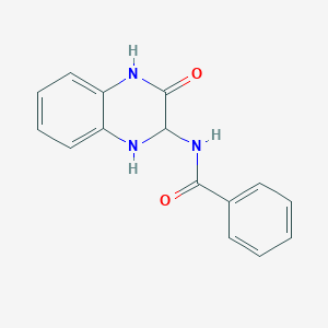 molecular formula C15H13N3O2 B11851597 Benzamide, N-(1,2,3,4-tetrahydro-3-oxo-2-quinoxalinyl)- CAS No. 60422-85-7