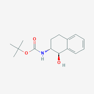 molecular formula C15H21NO3 B11851631 tert-Butyl ((1R,2R)-1-hydroxy-1,2,3,4-tetrahydronaphthalen-2-yl)carbamate CAS No. 904316-33-2