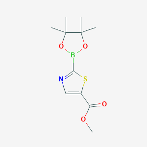 molecular formula C11H16BNO4S B11851636 Methyl 2-(4,4,5,5-tetramethyl-1,3,2-dioxaborolan-2-yl)thiazole-5-carboxylate 