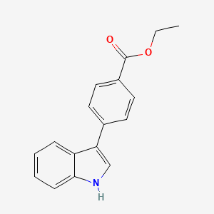 molecular formula C17H15NO2 B11851642 Ethyl 4-(1H-indol-3-yl)benzoate CAS No. 202003-77-8