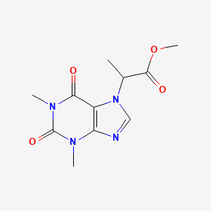 molecular formula C11H14N4O4 B11851651 Methyl 2-(1,3-dimethyl-2,6-dioxo-2,3-dihydro-1H-purin-7(6H)-yl)propanoate 