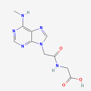 molecular formula C10H12N6O3 B11851658 N-{[6-(Methylamino)-9H-purin-9-yl]acetyl}glycine CAS No. 918334-38-0