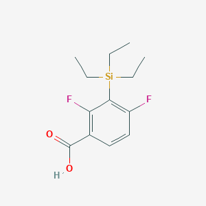 molecular formula C13H18F2O2Si B11851665 Benzoic acid, 2,4-difluoro-3-(triethylsilyl)- CAS No. 651027-06-4