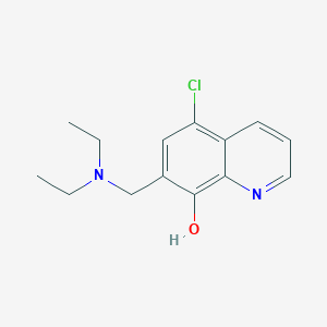 molecular formula C14H17ClN2O B11851705 5-Chloro-7-(diethylaminomethyl)quinolin-8-ol CAS No. 103325-93-5