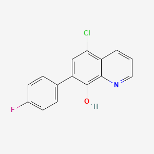 molecular formula C15H9ClFNO B11851708 5-Chloro-7-(4-fluorophenyl)quinolin-8-ol CAS No. 648896-51-9