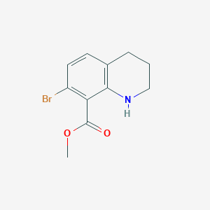 molecular formula C11H12BrNO2 B11851729 Methyl 7-bromo-1,2,3,4-tetrahydroquinoline-8-carboxylate 
