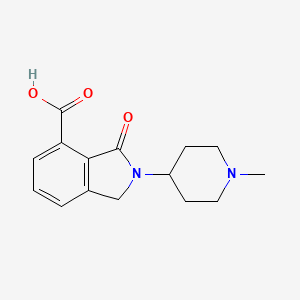 molecular formula C15H18N2O3 B11851747 2-(1-Methylpiperidin-4-yl)-3-oxoisoindoline-4-carboxylic acid 
