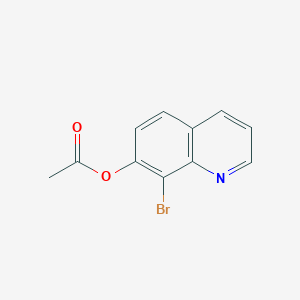 molecular formula C11H8BrNO2 B11851802 8-Bromoquinolin-7-yl acetate 