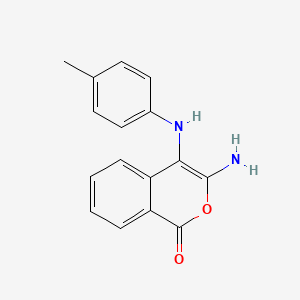 molecular formula C16H14N2O2 B11851823 3-amino-4-(4-toluidino)-1H-isochromen-1-one CAS No. 851320-43-9
