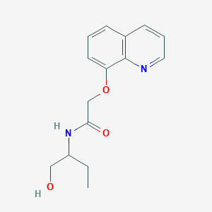 molecular formula C15H18N2O3 B11851838 N-(1-Hydroxybutan-2-YL)-2-(quinolin-8-yloxy)acetamide CAS No. 88350-36-1