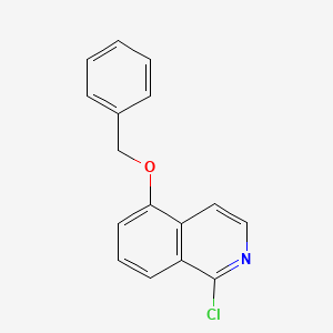 molecular formula C16H12ClNO B11851846 Isoquinoline, 1-chloro-5-(phenylmethoxy)- CAS No. 223671-28-1