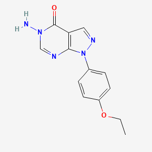 molecular formula C13H13N5O2 B11851853 5-Amino-1-(4-ethoxyphenyl)-1H-pyrazolo[3,4-d]pyrimidin-4(5H)-one 