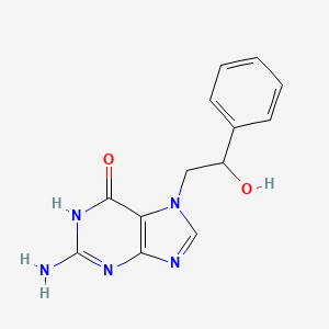 molecular formula C13H13N5O2 B11851856 2-Amino-7-(2-hydroxy-2-phenylethyl)-1H-purin-6(7H)-one CAS No. 77816-18-3