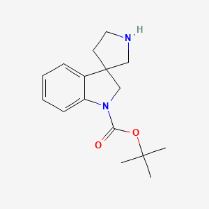 molecular formula C16H22N2O2 B11851894 tert-Butyl spiro[indoline-3,3'-pyrrolidine]-1-carboxylate 