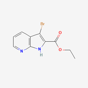 molecular formula C10H9BrN2O2 B11851907 Ethyl 3-bromo-1H-pyrrolo[2,3-b]pyridine-2-carboxylate 