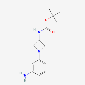 molecular formula C14H21N3O2 B11851936 tert-Butyl (1-(3-aminophenyl)azetidin-3-yl)carbamate 