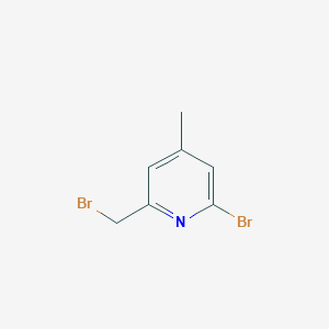 molecular formula C7H7Br2N B11851950 2-Bromo-6-(bromomethyl)-4-methylpyridine 