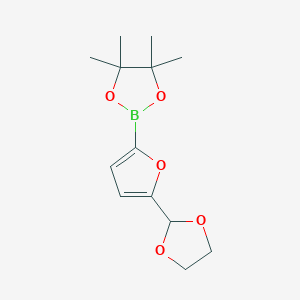 molecular formula C13H19BO5 B11852084 2-(5-(1,3-Dioxolan-2-yl)furan-2-yl)-4,4,5,5-tetramethyl-1,3,2-dioxaborolane 