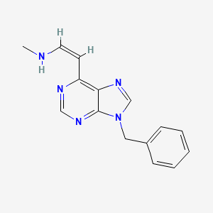 molecular formula C15H15N5 B11852099 (Z)-2-(9-Benzyl-9H-purin-6-yl)-N-methylethenamine 