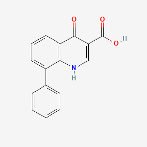 molecular formula C16H11NO3 B11852127 4-oxo-8-Phenyl-1,4-dihydroquinoline-3-carboxylic acid 