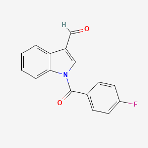 molecular formula C16H10FNO2 B11852130 1-(4-Fluorobenzoyl)-1H-indole-3-carbaldehyde 