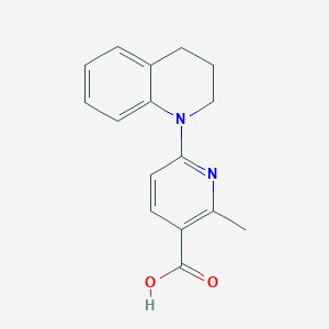 molecular formula C16H16N2O2 B11852131 6-(3,4-Dihydroquinolin-1(2H)-yl)-2-methylnicotinic acid 