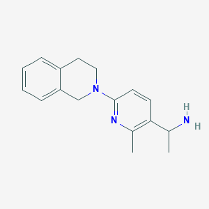 molecular formula C17H21N3 B11852145 1-(6-(3,4-Dihydroisoquinolin-2(1H)-yl)-2-methylpyridin-3-yl)ethanamine 