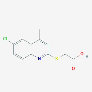 molecular formula C12H10ClNO2S B11852159 2-((6-Chloro-4-methylquinolin-2-yl)thio)acetic acid CAS No. 886498-76-6