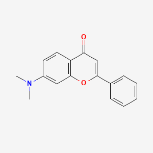 molecular formula C17H15NO2 B11852166 7-(Dimethylamino)-2-phenyl-4H-chromen-4-one 