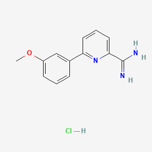 molecular formula C13H14ClN3O B11852168 6-(3-Methoxyphenyl)picolinimidamide hydrochloride CAS No. 1179361-79-5