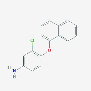 molecular formula C16H12ClNO B11852179 3-Chloro-4-(1-naphthyloxy)aniline CAS No. 71541-68-9