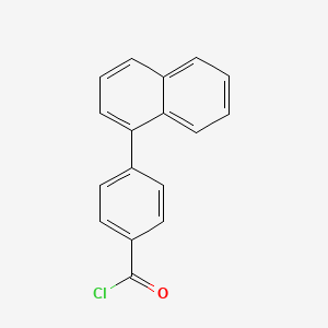 molecular formula C17H11ClO B11852194 4-(Naphthalen-1-yl)benzoyl chloride 