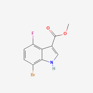 molecular formula C10H7BrFNO2 B11852217 Methyl 7-bromo-4-fluoro-1H-indole-3-carboxylate 