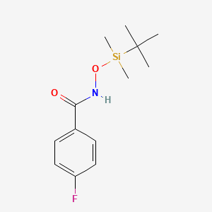 molecular formula C13H20FNO2Si B11852237 Benzamide, N-[[(1,1-dimethylethyl)dimethylsilyl]oxy]-4-fluoro- CAS No. 917470-55-4