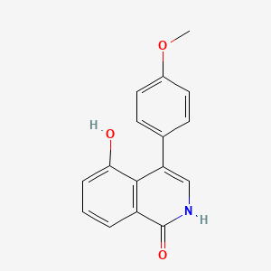 molecular formula C16H13NO3 B11852268 5-Hydroxy-4-(4-methoxyphenyl)isoquinolin-1(2H)-one CAS No. 656234-25-2