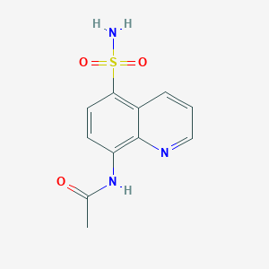 molecular formula C11H11N3O3S B11852330 N-(5-sulfamoylquinolin-8-yl)acetamide CAS No. 89837-51-4