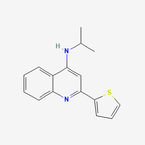 molecular formula C16H16N2S B11852336 N-Isopropyl-2-(2-thienyl)-4-quinolinamine CAS No. 853310-81-3