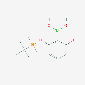 molecular formula C12H20BFO3Si B11852339 (2-((tert-Butyldimethylsilyl)oxy)-6-fluorophenyl)boronic acid 
