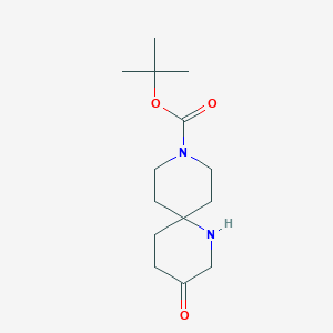 molecular formula C14H24N2O3 B11852346 tert-Butyl 3-oxo-1,9-diazaspiro[5.5]undecane-9-carboxylate 