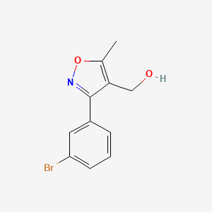 molecular formula C11H10BrNO2 B11852388 (3-(3-Bromophenyl)-5-methylisoxazol-4-yl)methanol 