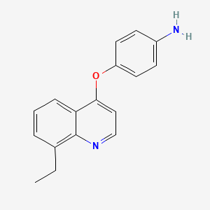 molecular formula C17H16N2O B11852392 4-((8-Ethylquinolin-4-yl)oxy)aniline 