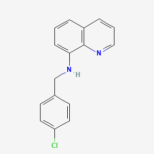 molecular formula C16H13ClN2 B11852408 N-[(4-Chlorophenyl)methyl]quinolin-8-amine CAS No. 90266-41-4