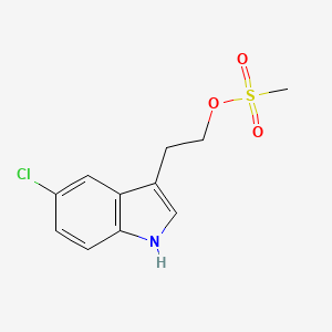 molecular formula C11H12ClNO3S B11852422 2-(5-Chloro-1H-indol-3-yl)ethyl methanesulfonate 