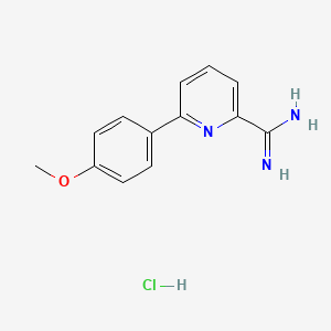 molecular formula C13H14ClN3O B11852432 6-(4-Methoxyphenyl)picolinimidamide hydrochloride CAS No. 1179361-82-0