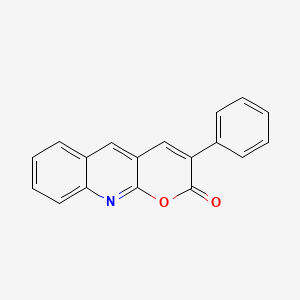 molecular formula C18H11NO2 B11852445 3-Phenyl-2H-pyrano[2,3-B]quinolin-2-one CAS No. 112584-02-8
